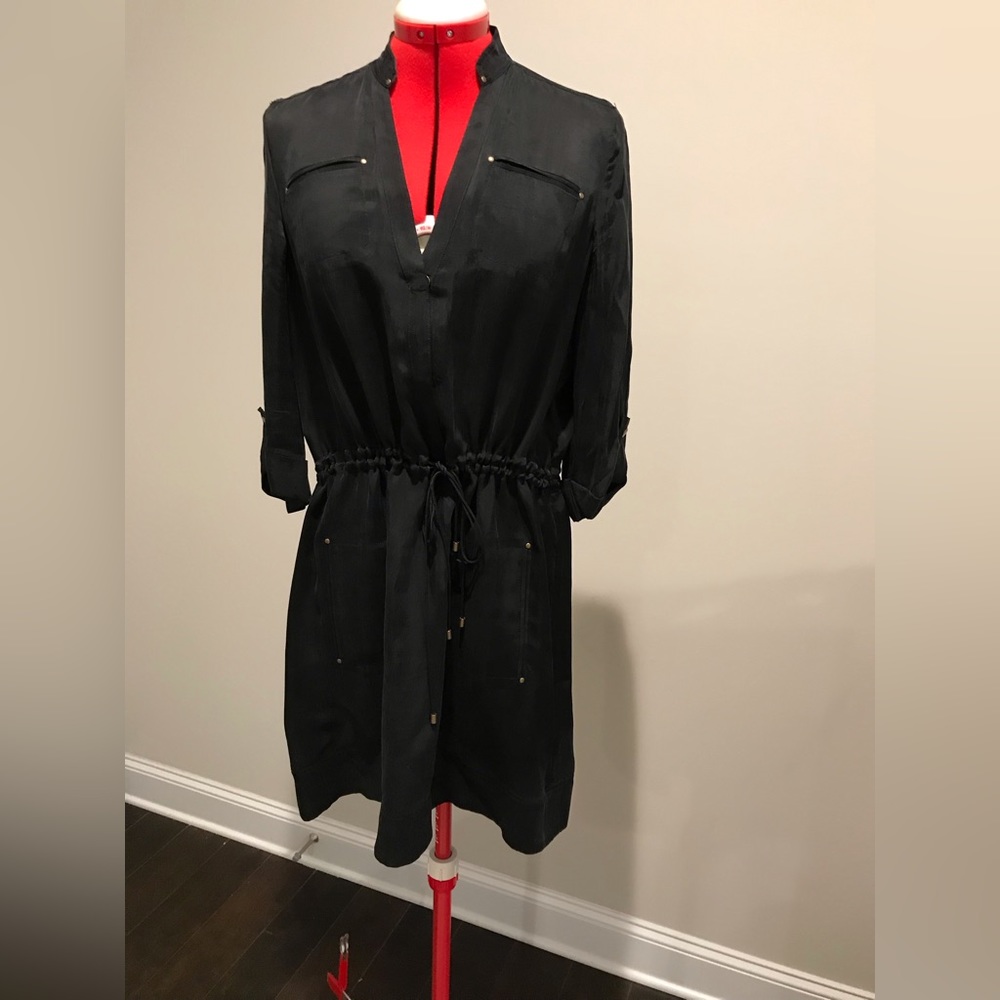 DVF 100% Cupro Black with Bronze Tacks and snaps size 8